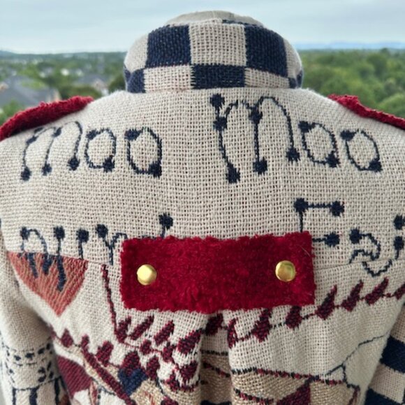 Upcycled military-style jacket. Size Small. - Picture 7 of 11